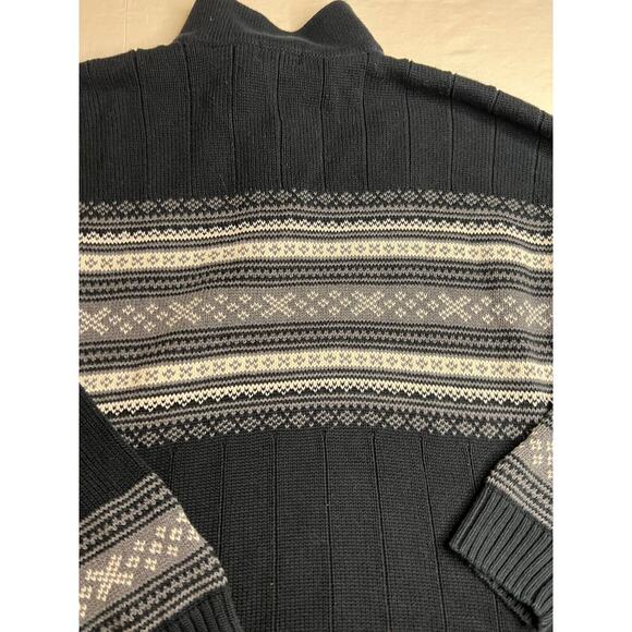 Vintage Dockers Sweater Mens Extra Large Black Grandpacore 1/4 Zip Y2K Gorpcore - Picture 7 of 9